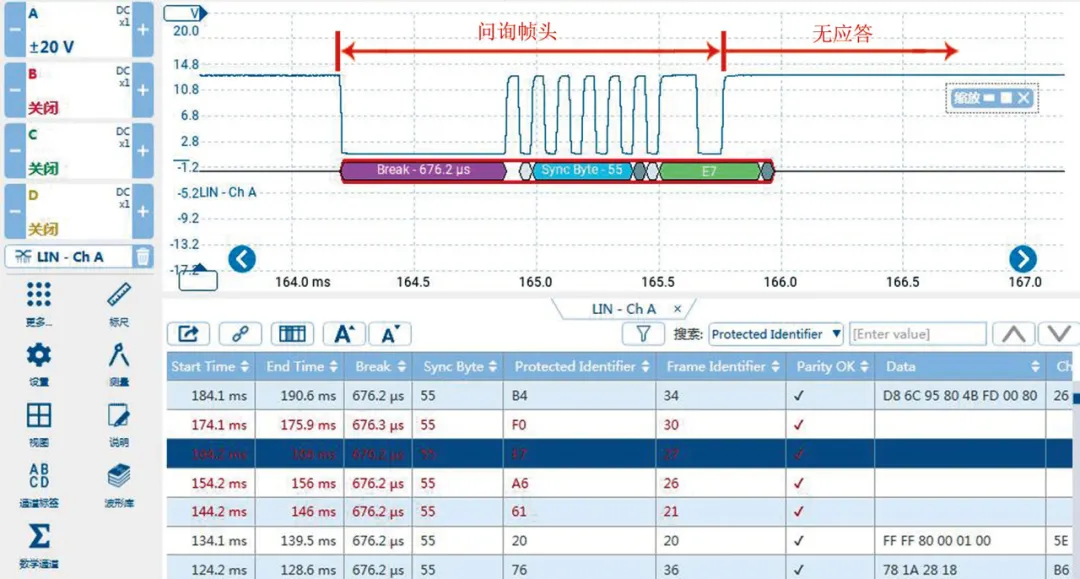 選中數據區的ID E7